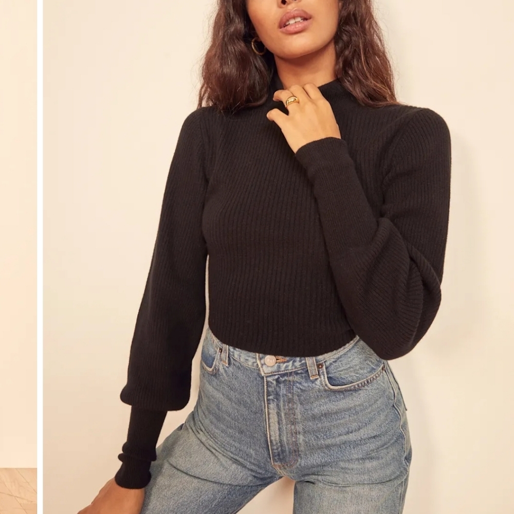 Nwt reformation Osteria Cashmere Open Back Sweater s - Picture 9 of 9
